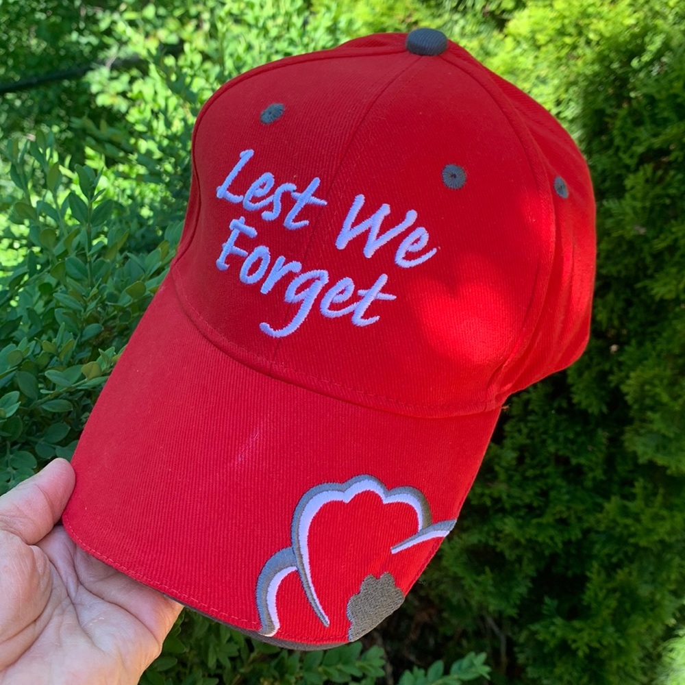 Lest We Forget baseball cap, brand new never used.